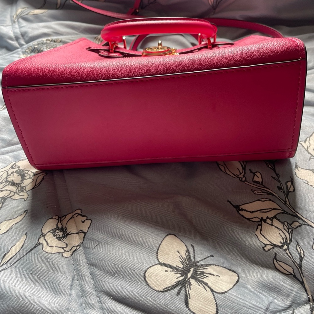 Michael Kors Hamilton Fuchsia Small Leather Satchel - Picture 7 of 10